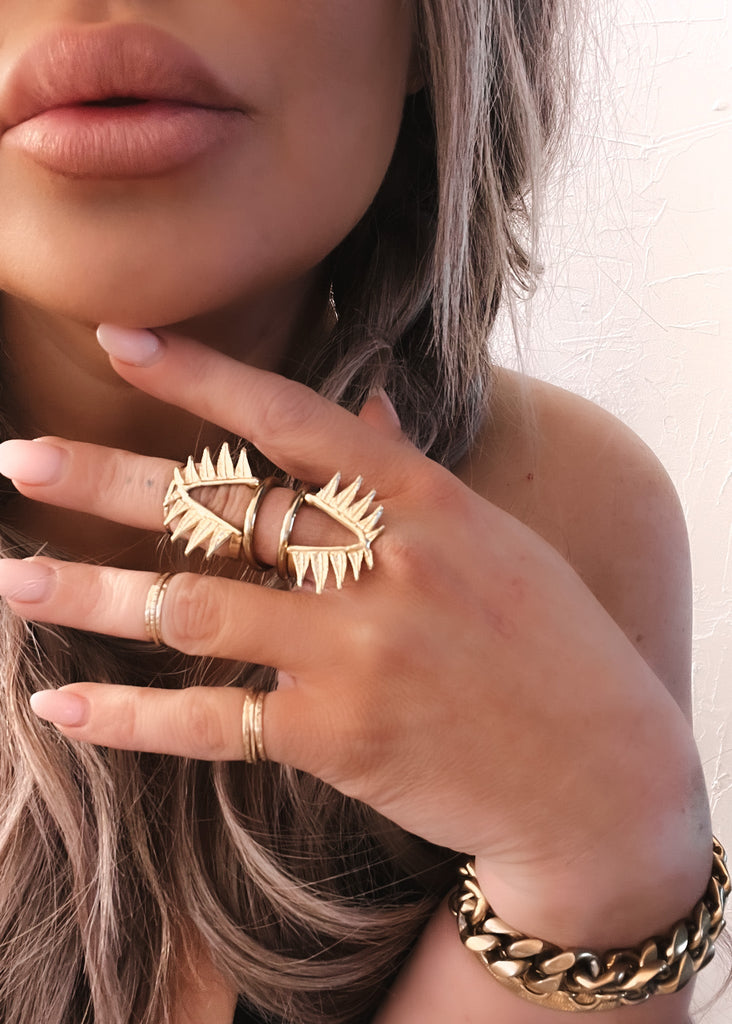 pebby forevee Ring Silver WINGED STATEMENT RING