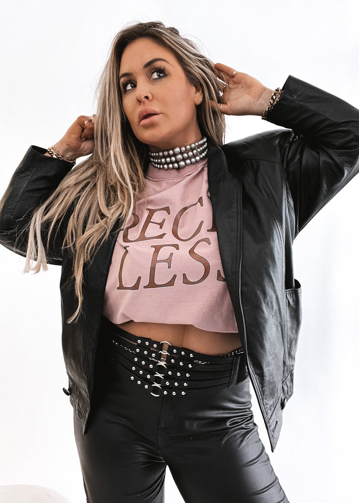 pebby forevee Side Slit Tee 90's RECKLESS SIDE SLIT TEE