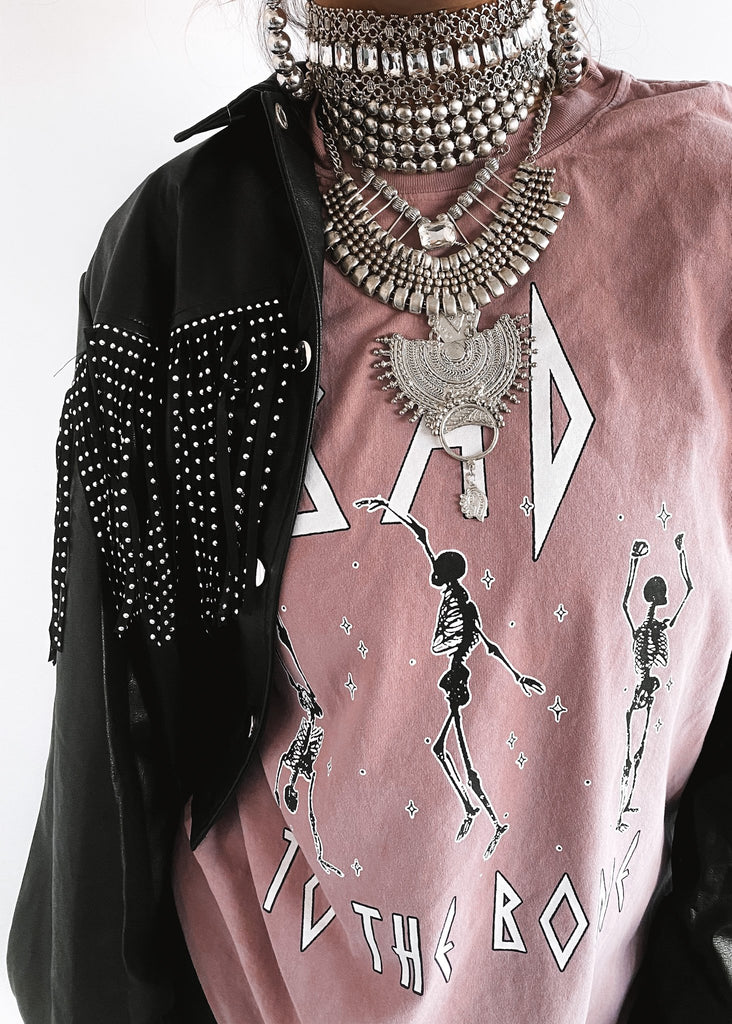 pebby forevee Side Slit Tee BAD TO THE BONE SIDE SLIT TEE