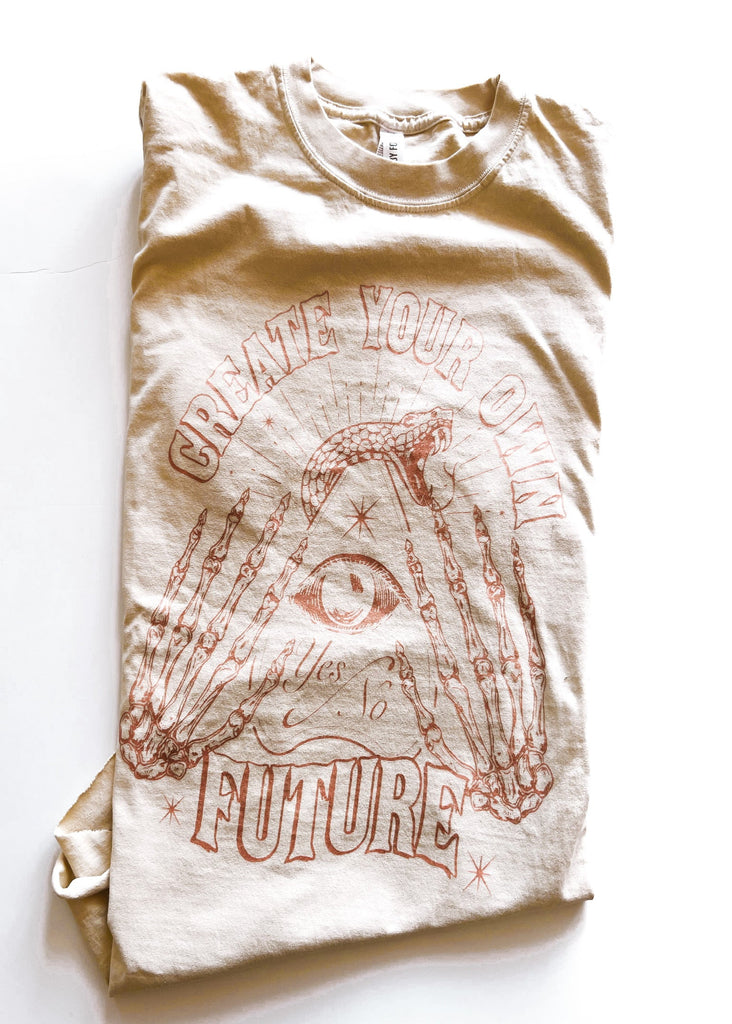 pebby forevee Side Slit Tee CREATE YOUR OWN FUTURE SIDE SLIT TEE
