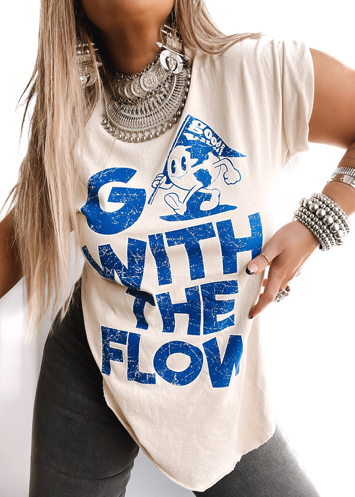 pebby forevee Side Slit Tee GO WITH THE FLOW SIDE SLIT TEE
