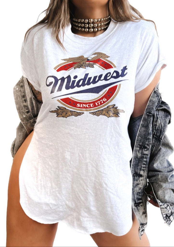 pebby forevee Side Slit Tee MIDWEST SIDE SLIT TEE