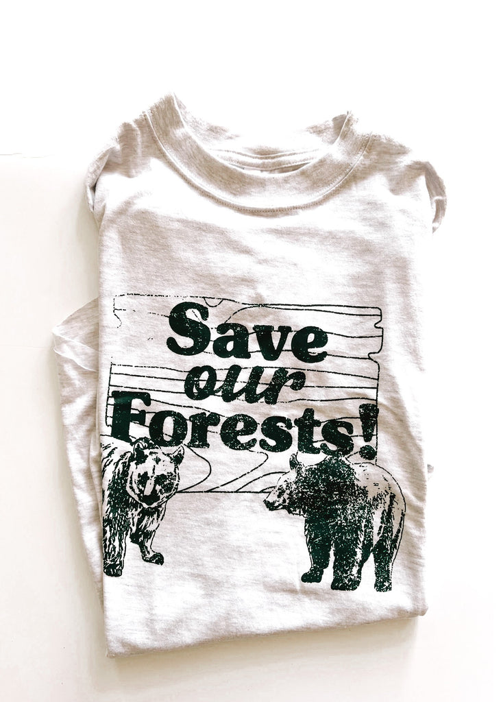 pebby forevee Side Slit Tee SAVE OUR FORESTS SIDE SLIT TEE
