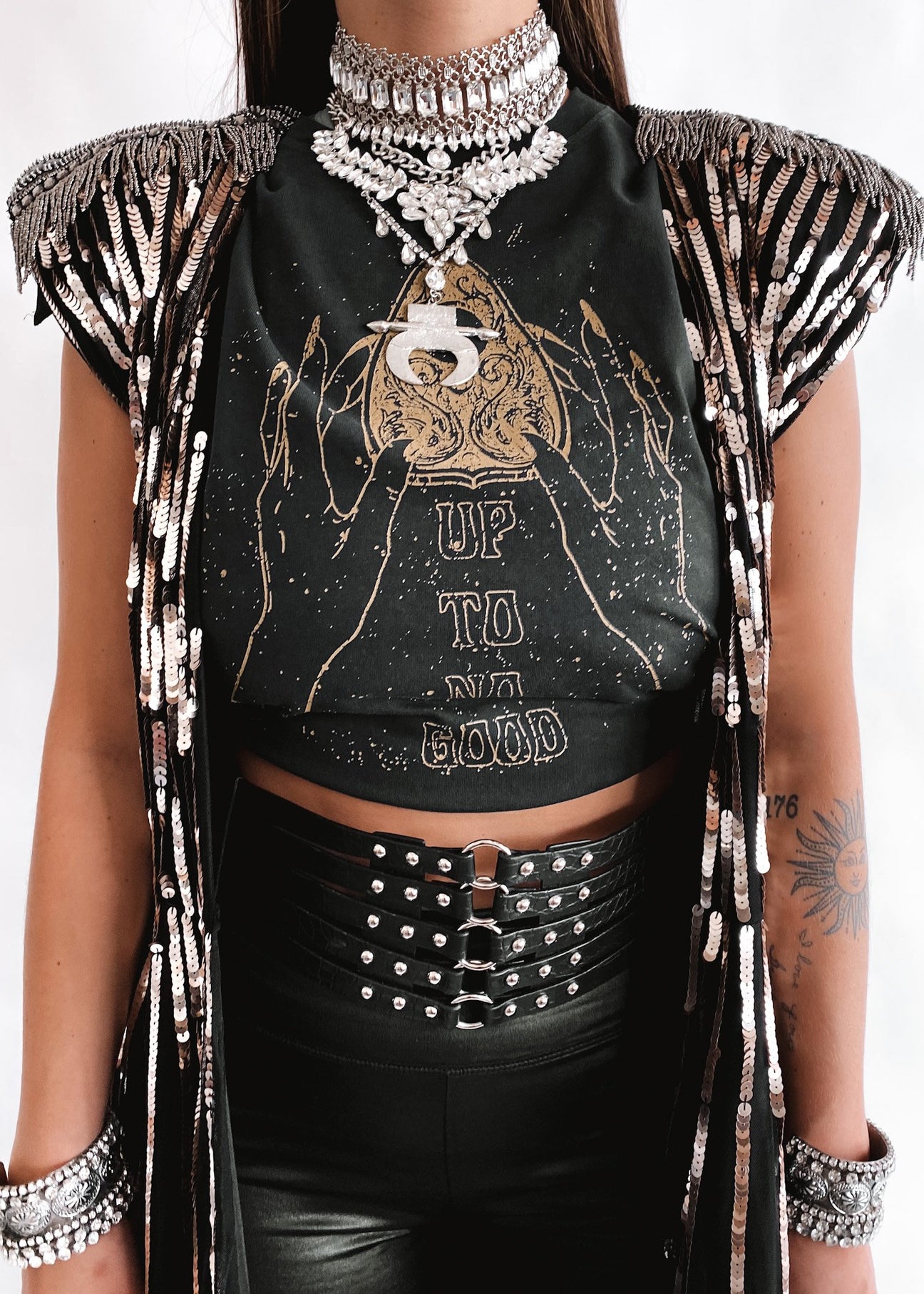 pebby forevee Side Slit Tee UP TO NO GOOD SIDE SLIT WOMENS GRAPHIC TEE