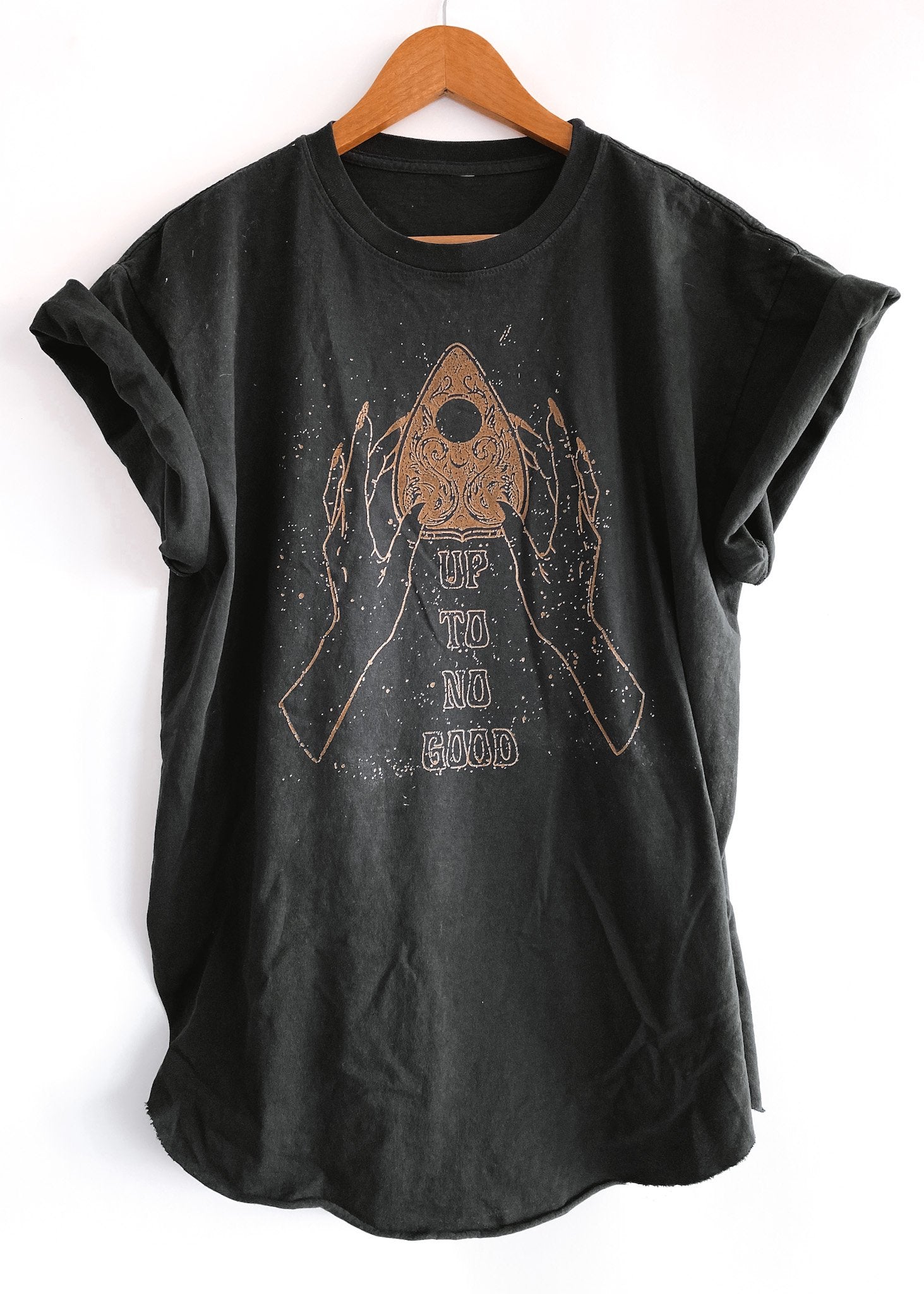 UP TO NO GOOD SIDE SLIT TEE – Pebby Forevee